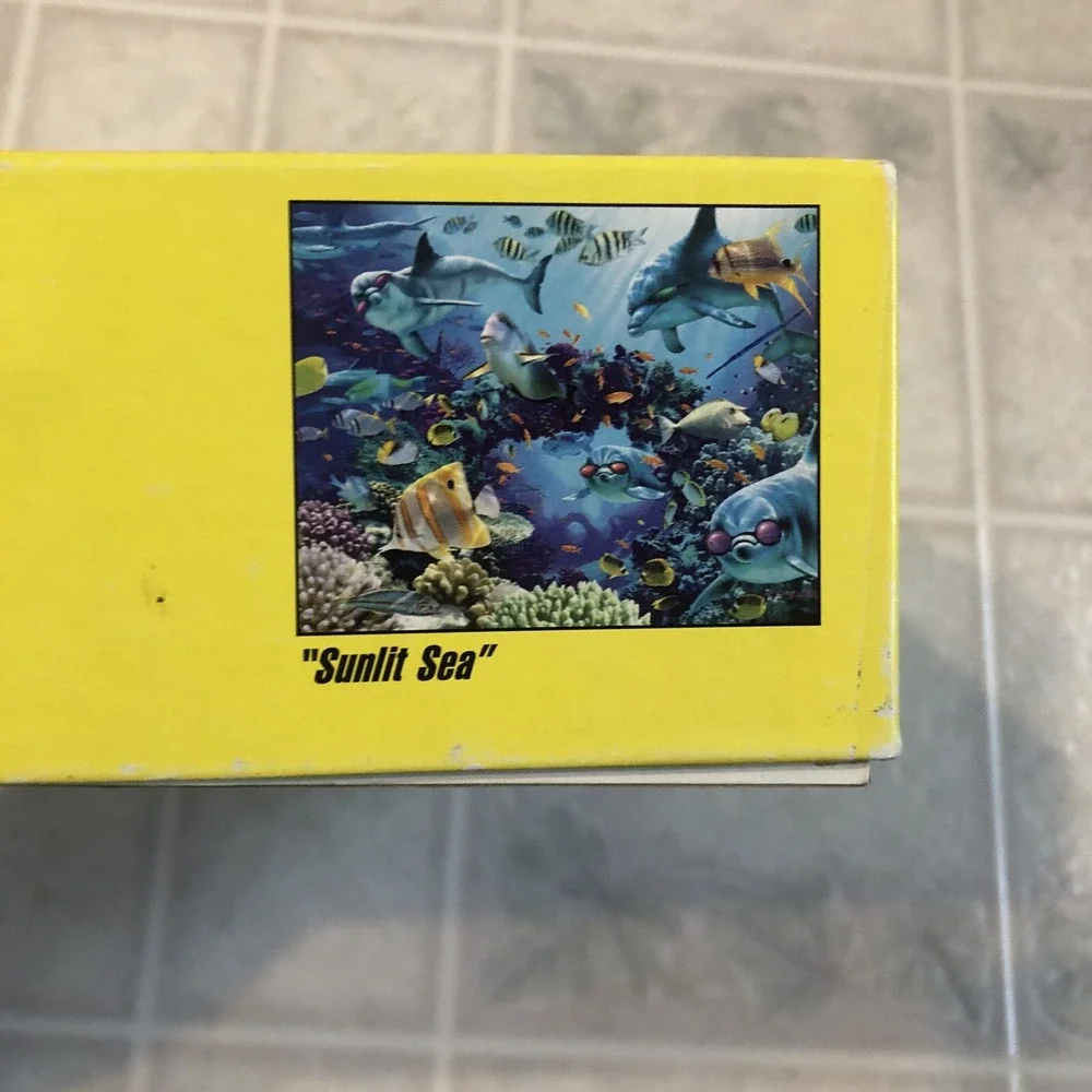 Visual Echo SUNLIT SEA 3D Effect Puzzle Hobbico Tropical Fish Dolphins Complete